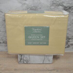 Signature Collection Brushed Microfiber Queen Sheet Set – 4 Piece – Brand New!